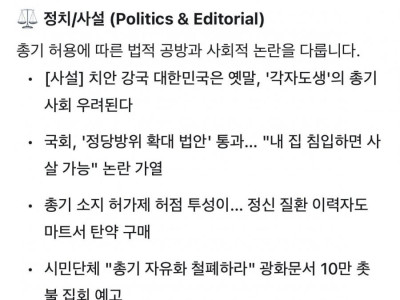 한국 총기 허용시 일어날수 있는 일들