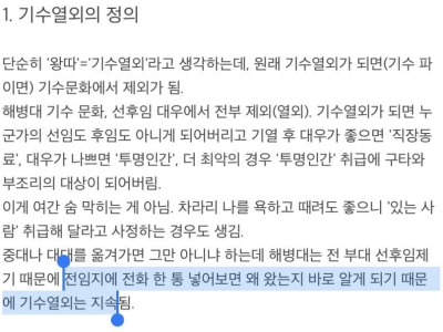 우크라 아쎄이로 보는 해병대의 기수열외 문화