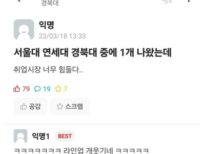 요즘 취업 힘들다는 SKY 졸업생.jpg