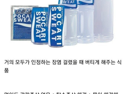 장염 걸렸을 때 최고존엄 1티어 음료