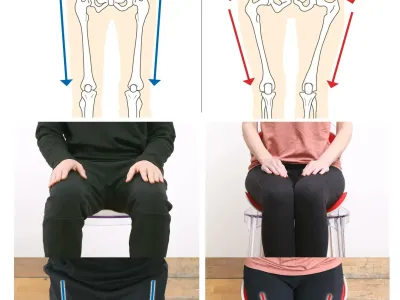 앉아있을때 자세.. 남녀 신체차이