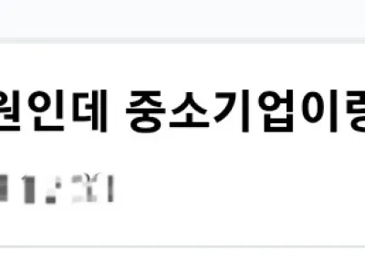 9급 공무원인데 중소기업이랑 비슷함
