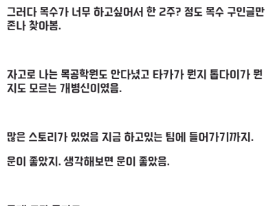 목수 입문 한달차에 그만두게 된 디시인