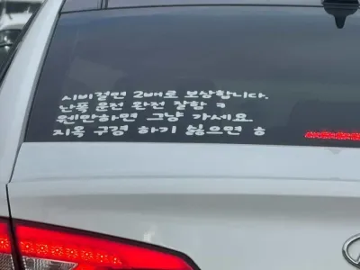 경기도에 나타난 소나타 후방문구 근황