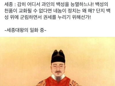 인품좋기로 유명한 세종대왕도 못참고 극대노한 사건