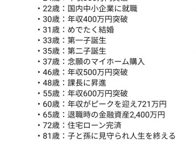 일본 남자의 평균적인 인생