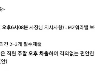 사장님 지시사항