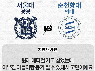 어느 의대 합격자의 골때린 고민 ㄷㄷ