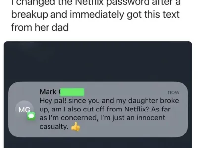 여친이랑 깨지고 그녀의 아버지가 보낸 문자