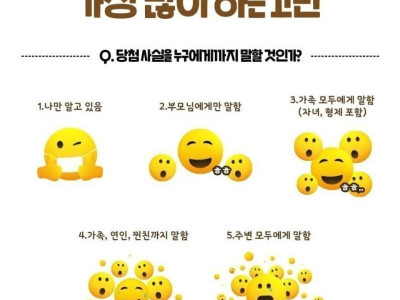 의외로 로또 당첨자가 가장 많이하는 고민
