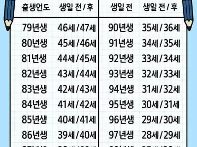 한장으로 완벽 정리한 2026년 나이 총정리