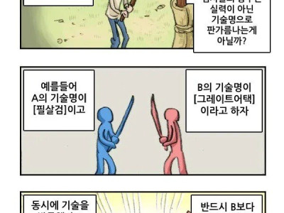 마사토끼) 싸울때 기술명을 불러야 하는 만화