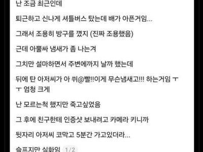 버스에서 수치스러웠던 여자