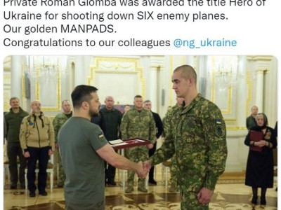 우크라이나의 이등병, 영웅훈장 수여