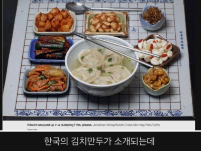 필연적인 존재로 설명된 김치만두