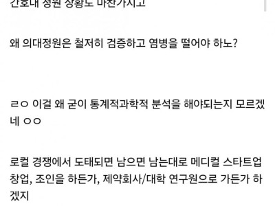 의대 증원이 왜 과학적이어야 하지?