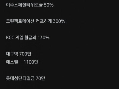 2025년 기업별 생산직 성과급