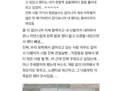 길거리에서 팬티 벗어본 썰