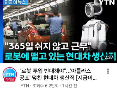 "로봇 투입 반대해야" 현대차 생산직. jpg