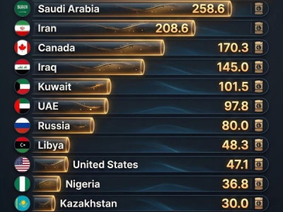 세계 원유 매장량 순위