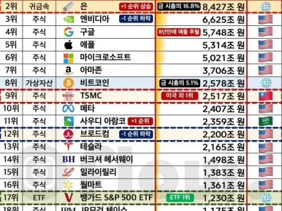 전세계 자산 순위 TOP 20