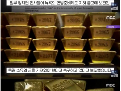 독일 : 미국아 맡겨둔 금덩어리 돌려줘