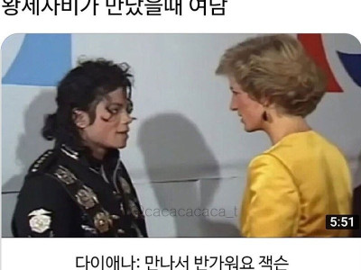 마이클잭슨과 다이애나 왕세자비가 만난날