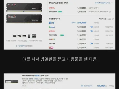 120만원짜리 램 바꿔치기 사건 근황