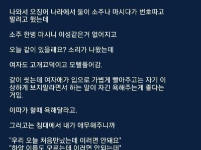 레전드 원나잇썰