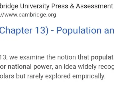 인구가 국력에서 중요한 이유