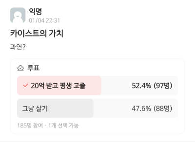 현찰 20억 vs 카이스트