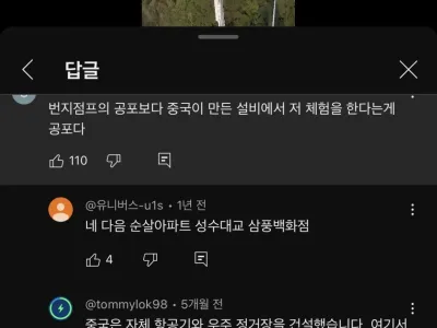 중국 댓글부대를 실감하게 되네