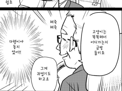 고양이 데리고 택시 탄 만화