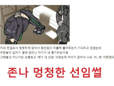 군대 멍청한 선임썰