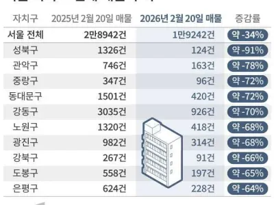 충격적인 서울 아파트 전세 매물 추이