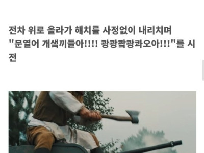 실화)도끼로 전차를 무력화한 전설의 병사