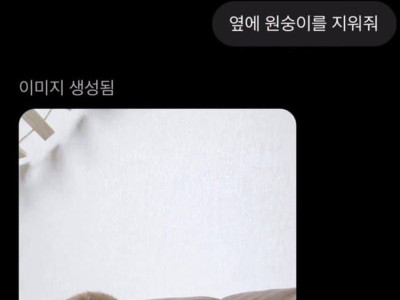 ai야, 옆에 원숭이 좀 지워줘