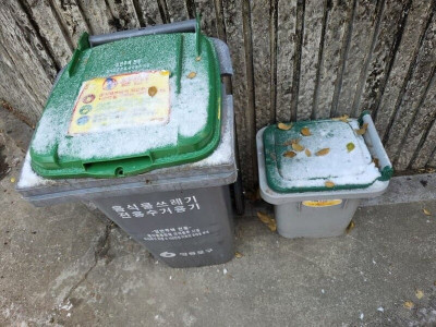 추워서 도시락 얼어버림