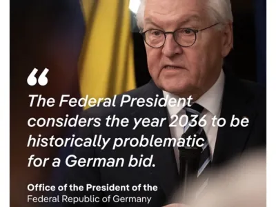 독일 대통령 “2036 올림픽 유치 포기하겠다”