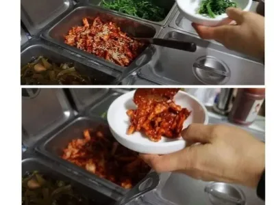 전라도의 한 분식집 밑반찬 수준