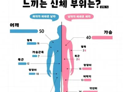 남녀 가장 끌리는 신체 부위