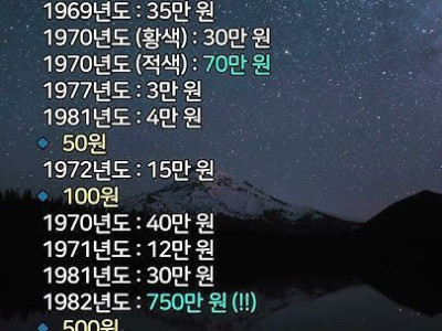 한국 희귀 동전 시세