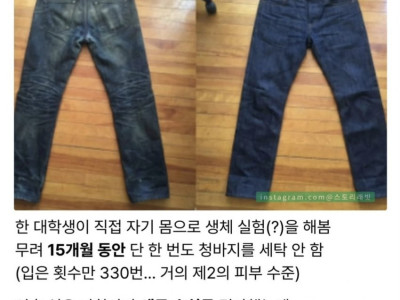 안 빨아입어도 되는 바지...(ㅇㅎ짤 있음)