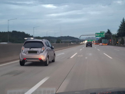 확고한 1차선 주행의지