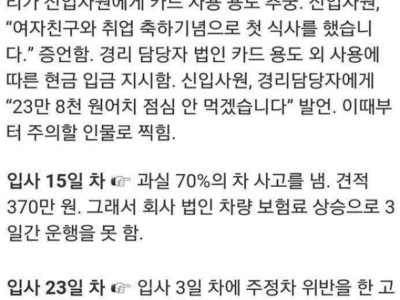 입사 55일만에 퇴사처리된 신입사원
