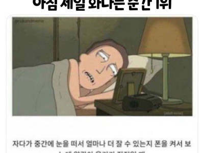 아침에 제일 화나는 순간