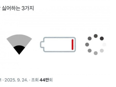 한국인들이 제일 싫어하는 3가지
