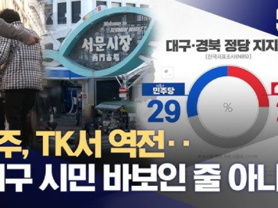 대구도 위기 "언제까지 보수 심장 할라꼬..심장도 바뀔 때 됐다"