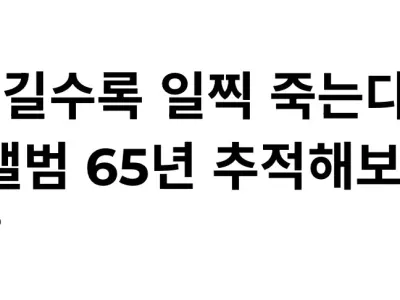 못 생길수록 일찍 죽는다는 연구결과