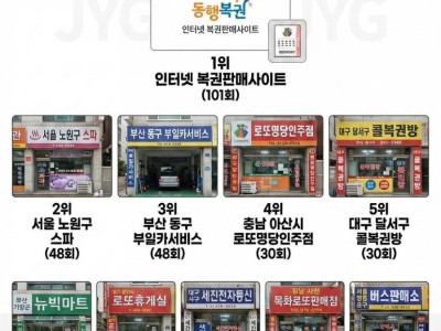 2026년 전국 로또 1등 명당 순위 TOP10